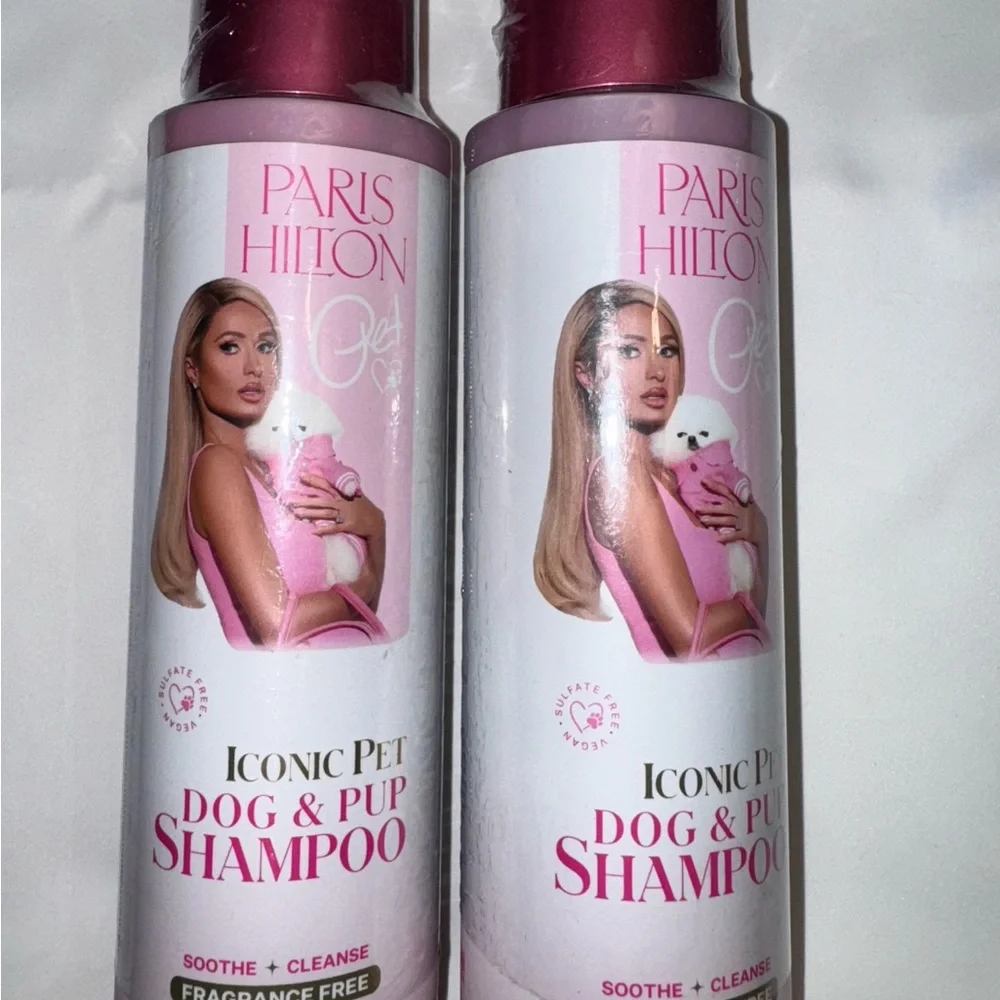 Paris Hilton (2) Iconic Pet Dog & Pup Shampoo - Soothe & Fragrance Free, NEW